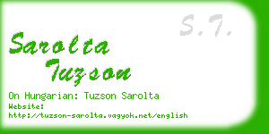 sarolta tuzson business card